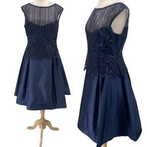 Adrianna Papell Navy Mini Dress